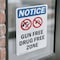 Signmission Gun Free Drug Free Zone Sign, Vinyl Decal, 10in W x 14in L, 2PK OS-2PACK-NS-D-1014-V-13177 - alternate 2